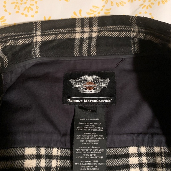 Harley Davidson heavy wool blend shirt - Picture 2 of 4
